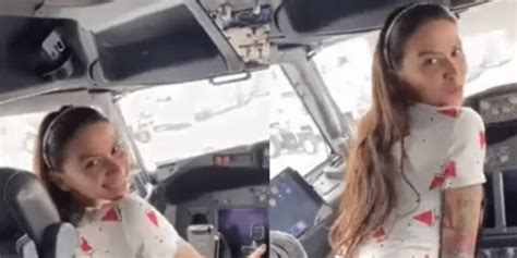 MC Pipokinha contraria piloto e mostra bumbum em cabine de avião